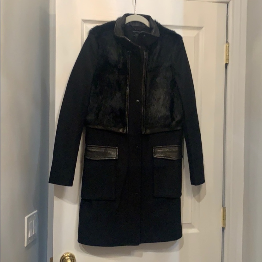 Andrew Marc x Richard Chai black coat with vest 4